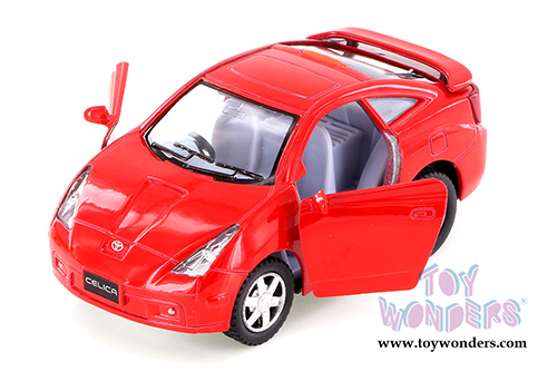 4010/11D Kinsmart Funny Turbo Mitsubishi Lancer Evolution VII Toyota Celica Red Diecast Model Car