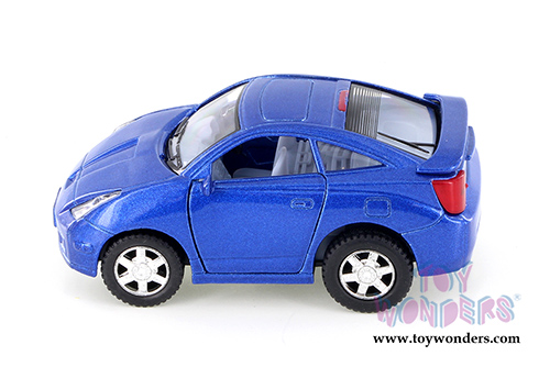 4010/11D Kinsmart Funny Turbo Mitsubishi Lancer Evolution VII Toyota Celica Blue Diecast Model Car