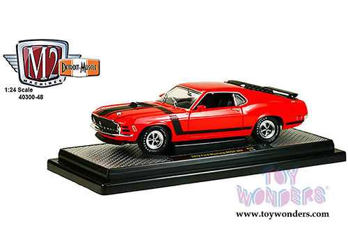 Castline M2 Machines Detroit-Muscle Premium - Ford Mustang Boss 302 Hard Top (1970, 1/24 scale diecast model car, Red) 40300/48A