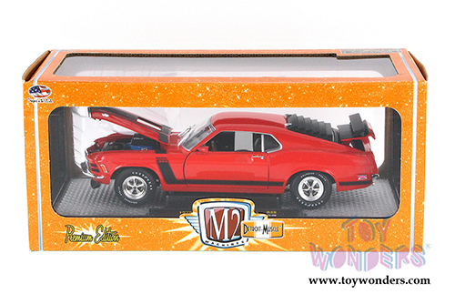 Castline M2 Machines Detroit-Muscle Premium - Ford Mustang Boss 302 Hard Top (1970, 1/24 scale diecast model car, Red) 40300/48A