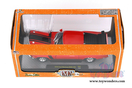 Castline M2 Machines Detroit-Muscle Premium - Ford Mustang Boss 302 Hard Top (1970, 1/24 scale diecast model car, Red) 40300/48A