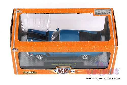 Castline M2 Machines Detroit-Muscle Premium - Ford Mustang Boss 302 Hard Top (1970, 1/24 scale diecast model car, Blue) 40300/48B