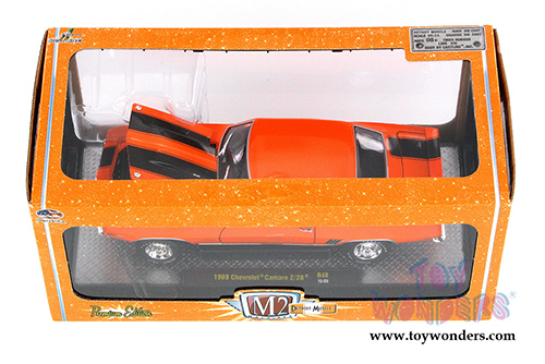 Castline M2 Machines Detroit - Muscle Premium - Chevy Camaro Z28 Hard Top (1969, 1/24 scale diecast model car, Orange) 40300/48D