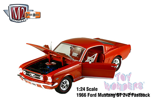 Castline M2 Machines Detroit-Muscle Premium - Ford Mustang GT 2 + 2 Fastback Hard Top (1966, 1/24 scale diecast model car, Emberglo Metallic) 40300/49C