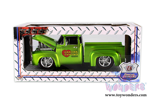Castline M2 Ground Pounders - Ford F-100 Truck (1956, 1/24 scale diecast model car, Lime Green) 40300/50B