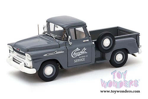 Castline M2 Machines Auto-Trucks | Chevrolet Apache Stepside Pickup (1958, 1/24 scale diecast model car, Granite Gray) 40300/55A