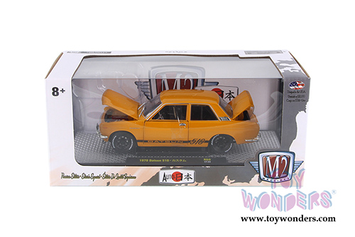 Castline M2 Machines Auto-Japan | Datsun 510 Hard Top (1970, 1/24 scale diecast model car, Bronze Yellow) 40300/60B