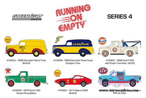 Greenlight - Running on Empty Series 4 (1/64 scale diecast model car, Asstd.) 41040/48