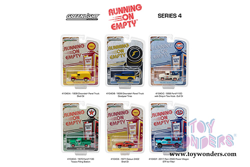 Greenlight - Running on Empty Series 4 (1/64 scale diecast model car, Asstd.) 41040/48