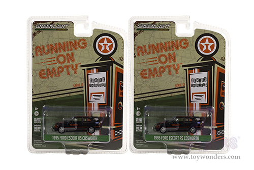 Greenlight - Running on Empty Series 13 | Ford Escort RS Cosworth "Texaco" (1995, 1/64 scale diecast model car, Black) 41130D/48