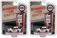 Greenlight - Running on Empty Series 14 | Ford Escort RS Cosworth "Red Line Synthetic Oil" (1995, 1/64 scale diecast model car, White with Red Stripes) 41140E/48
