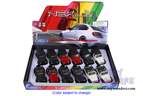 Welly - Jeep&reg; Wrangler&reg; Rubicon&reg; (4.5" diecast model car, Asstd.) 42371C/H