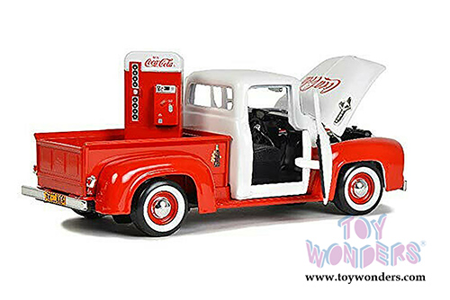 Motor City Coca-Cola - Ford F-100 Pickup with Vending Machine Accessory (1955, 1/24 scale diecast model car, Red/White) 424055