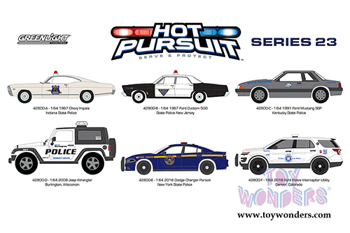 Greenlight - Hot Pursuit Series 23 (1/64 scale diecast model car, Asstd.) 42800/48