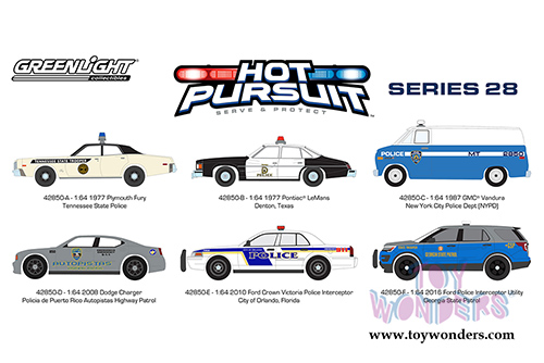 Greenlight - Hot Pursuit Series 28 (1/64 scale diecast model car, Asstd.) 42850/48