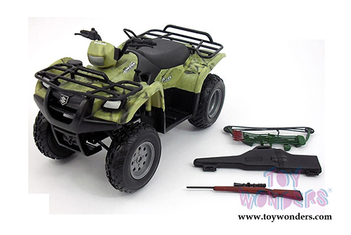 New Ray - Suzuki Vinson Auto 500 4X4 Hunting Quad Runner ATV (1/12 scale diecast model car, Camouflage Green) 42903A