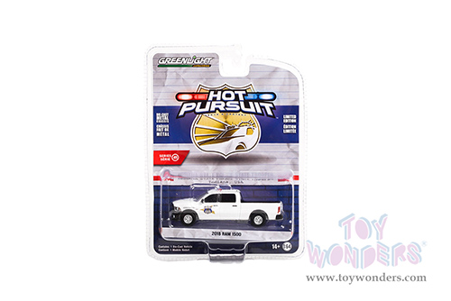 Greenlight - Hot Pursuit Series 41 | Ram 1500 Pickup Truck Police - Indiana State Police State Trooper (2018, 1/64 scale diecast model car, White) 42990C/48