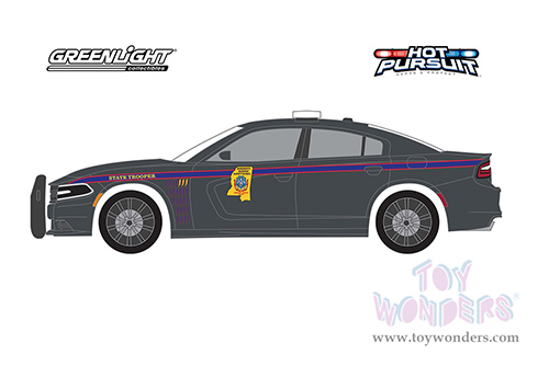 Greenlight - Hot Pursuit Series 42 | Dodge Charger - Mississippi Highway Safety Patrol State Trooper (2020, 1/64 scale diecast model car, dark gray) 43000D/48