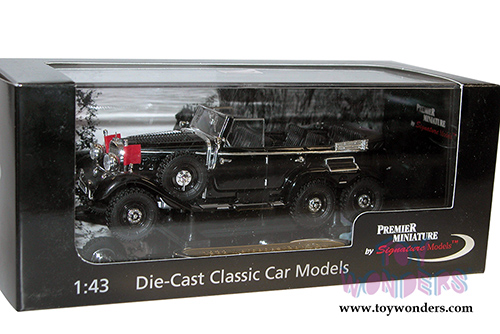 Signature Models Premier Miniature - Mercedes-Benz G4 Convertible (1938, 1/43 scale diecast model car, Black) 43706BK