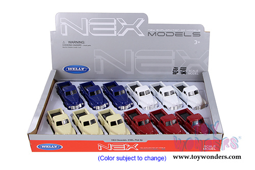 Welly - Chevrolet® 3100 Pickup Truck (1/34 Scale diecast model car, Asstd.) 43708D