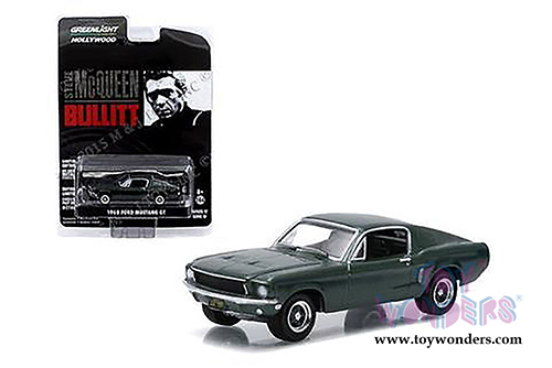 Greenlight - Bullitt  Ford Mustang GT Hardtop (1968, 1/64 scale diecast model car, Green)  44721/48