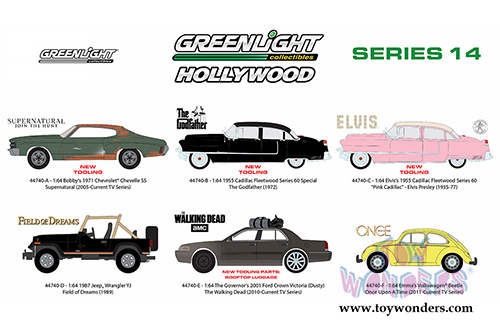 Greenlight - Hollywood Series 14 (1/64 scale diecast model car, Asstd.) 44740/48