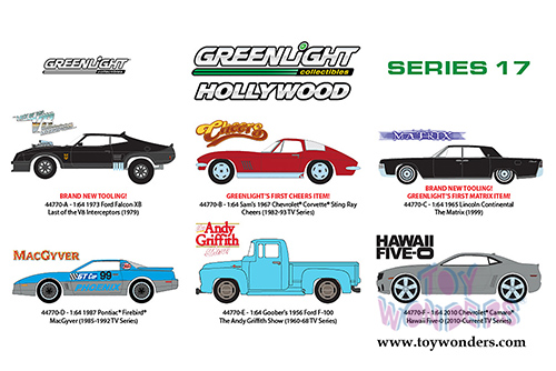 Greenlight - Hollywood Series 17 (1/64 scale diecast model car, Asstd.) 44770/48