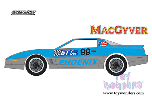 Greenlight - Hollywood Series 17 | MacGyver Pontiac Firebird&reg; (1987, 1/64 scale diecast model car, Blue/Silver) 44770D/48