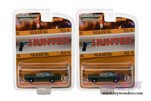 Greenlight - Hollywood Series 18 | Rick Hunter's Dodge Monaco Hunter TV Series (1978, 1/64 scale diecast model car, Green) 44780C/48