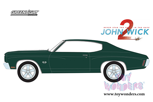 Greenlight - Hollywood Series 18 | Chevrolet&reg; Chevelle&reg; SS&trade; 396 John Wick Movie Chapter 2 (1970, 1/64 scale diecast model car, Green) 44780F/48