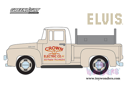Greenlight - Hollywood Series 20 | Ford F-100 Pickup Truck Crown Electric Company Elvis Presley (1954, 1/64 scale diecast model car, Cream) 44800B/48