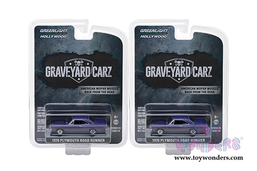 Greenlight - Hollywood Series 20 | Plymouth Road Runner Graveyard Carz (1970, 1/64 scale diecast model car, Purple) 44800D/48