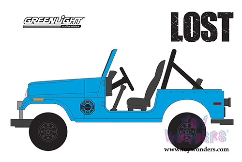 Greenlight - Hollywood Series 21 | LOST "Dharma" Jeep&reg; CJ-7 (1977, 1/64 scale diecast model car, Blue) 44810F/48