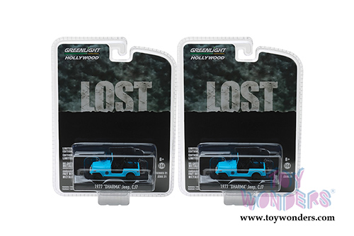 Greenlight - Hollywood Series 21 | LOST "Dharma" Jeep&reg; CJ-7 (1977, 1/64 scale diecast model car, Blue) 44810F/48