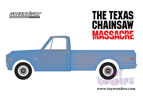 Greenlight - Hollywood Series 22 | The Texas Chainsaw Massacre Chevrolet&reg; C-10 Pickup Truck (1971, 1/64 scale diecast model car, Blue) 44820B/48