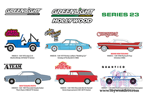 Greenlight - Hollywood Series 23 (1/64 scale diecast model car, Asstd.) 44830/48