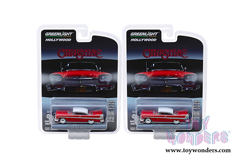 Greenlight - Hollywood Series 23 | Christine (1983) Plymouth Fury (1958, 1/64 scale diecast model car, Red) 44830C/48