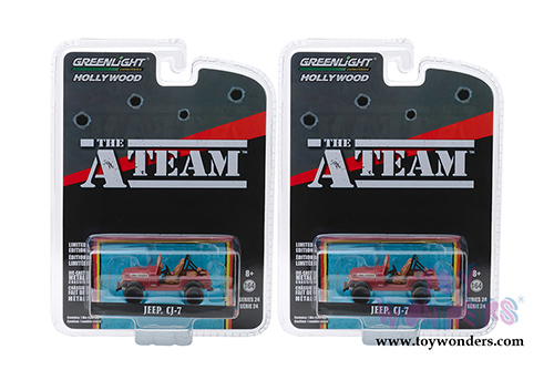 Greenlight - Hollywood Series 24 | Jeep&reg; CJ-7 - The A-Team (1/64 scale diecast model car, Red) 44840C/48