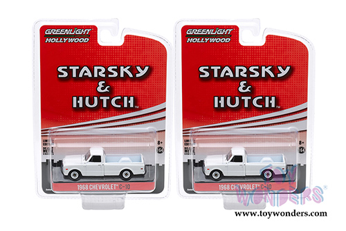 Greenlight - Hollywood Special Edition Chevrolet&reg; C-10 Pickup Truck "Starsky and Hutch" (1975-1979) TV Series Set of 6 pieces (1968, 1/64 scale diecast model car, White) 44855D/48
