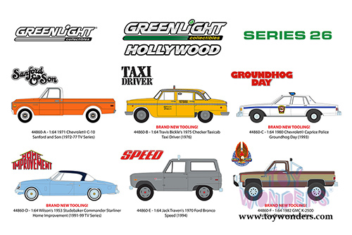 Greenlight - Hollywood Series 26 (1/64 scale diecast model car, Asstd.) 44860/48