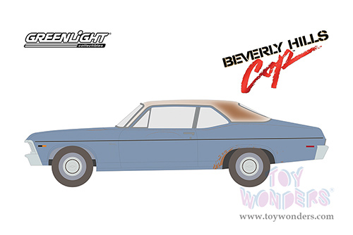 Greenlight - Hollywood Series 27 | Beverly Hills Cop Chevrolet&reg; Nova Unrestored (1970, 1/64 scale diecast model car, Blue/White top) 44870D/48