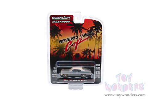 Greenlight - Hollywood Series 27 | Beverly Hills Cop Chevrolet&reg; Nova Unrestored (1970, 1/64 scale diecast model car, Blue/White top) 44870D/48