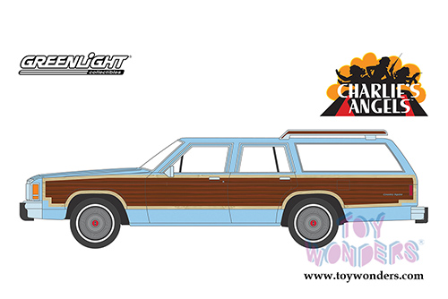 Greenlight - Hollywood Series 29 | Ford LTD Country Squire - Charlie's Angels (TV Series, 1976-81) (1979, 1/64 scale diecast model car, Light Blue) 44890E/48