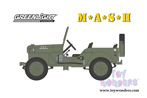 Greenlight - Hollywood Series 30 | M*A*S*H Willys MB Jeep&reg; (1942, 1/64 scale diecast model car, Green) 44900A/48