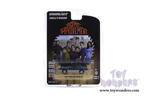 Greenlight - Hollywood Series 31 | Home Improvement Ford Mustang GT (1991, 1/64 scale diecast model car, Green/Light Gray) 44910C/48