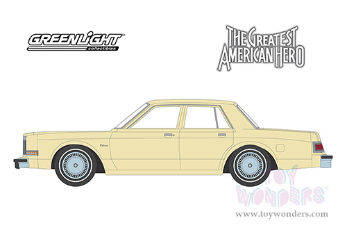 Greenlight - Hollywood Series 32 | The Greatest American Hero (1981-1983) TV Series Dodge Diplomat (Bill Maxwell's) (1981, 1/64 scale diecast model car, Yellow) 44920A/48