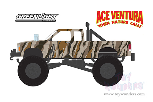 Greenlight - Hollywood Series 32 | Chevrolet&reg; S-10 Extended Cab Monster Truck "Ace Ventura: When Nature Calls" (1995) Movie (1989, 1/64 scale diecast model car, Camouflage) 44920E/48