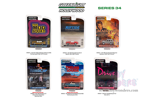 Greenlight - Hollywood Series 34 (1/64 scale diecast model car, Asstd.) 44940/48