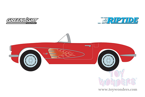Greenlight - Hollywood Series 34 | Chevrolet® Corvette® C1 - Riptide (1984-86 TV Series) (1960, 1/64 scale diecast model car, Red) 44940B/48