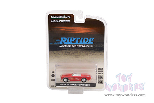 Greenlight - Hollywood Series 34 | Chevrolet® Corvette® C1 - Riptide (1984-86 TV Series) (1960, 1/64 scale diecast model car, Red) 44940B/48